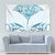 New Zealand Manta Ray Tattoo Tapestry Aotearoa Maori Haehae Paua Shell - Polynesian Pride