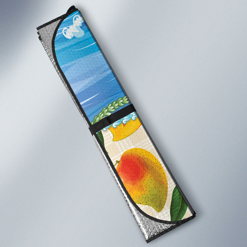 Aloha Hawaii Summer Auto Sun Shade Hawaiian Lei Surfing Mango Palaka Motifs LT14 - Polynesian Pride