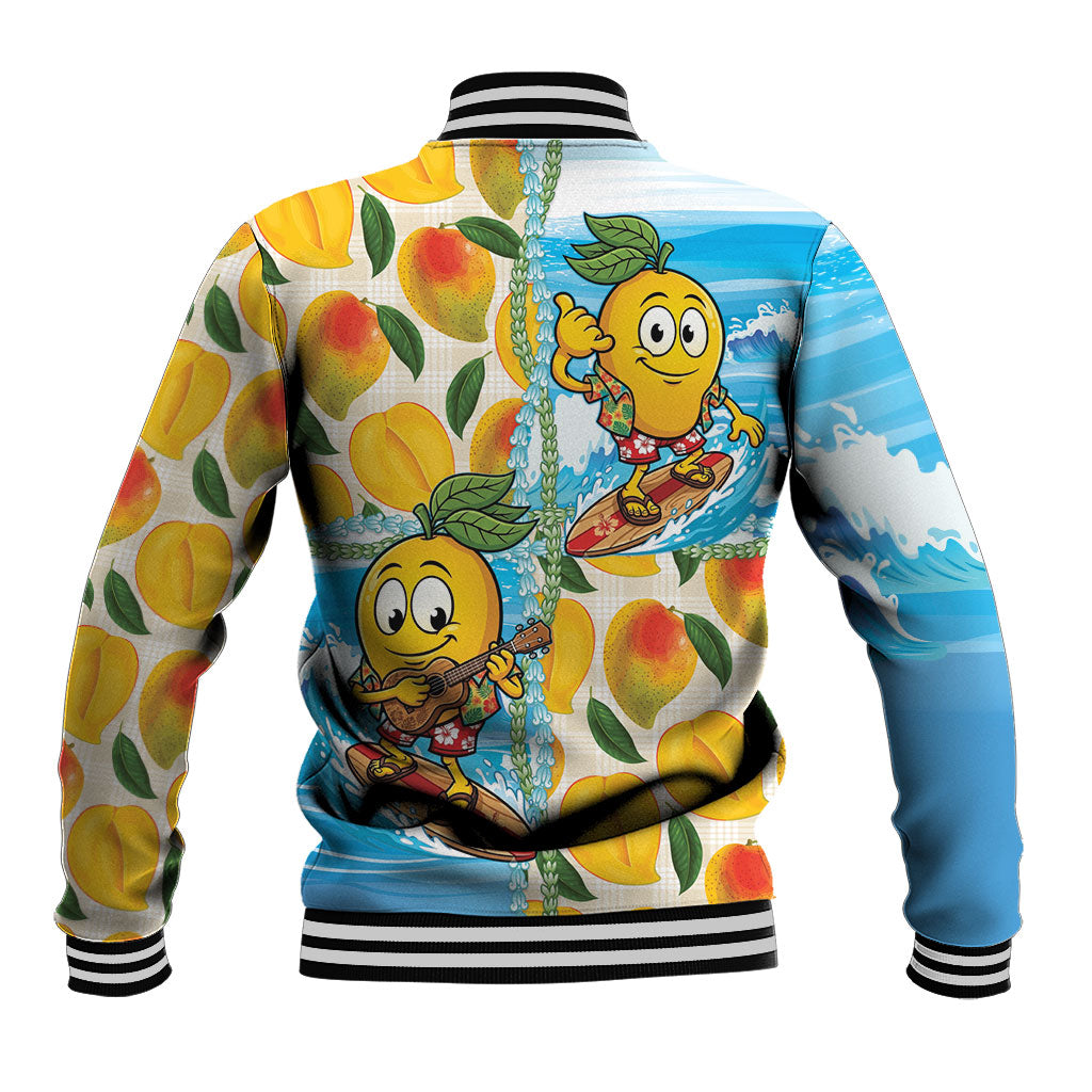 Aloha Hawaii Summer Baseball Jacket Hawaiian Lei Surfing Mango Palaka Motifs LT14 - Polynesian Pride