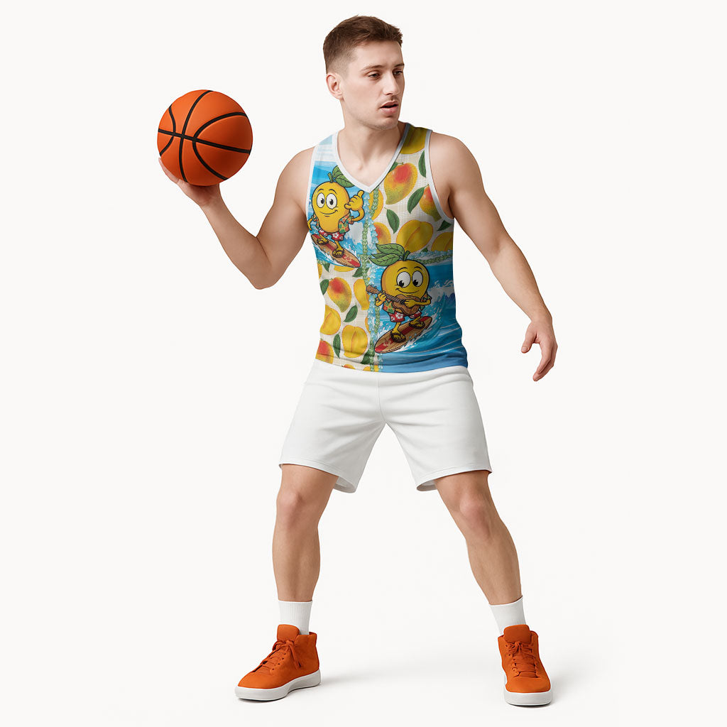 Aloha Hawaii Summer Basketball Jersey Hawaiian Lei Surfing Mango Palaka Motifs LT14 - Polynesian Pride