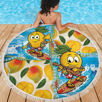 Aloha Hawaii Summer Beach Blanket Hawaiian Lei Surfing Mango Palaka Motifs LT14 - Polynesian Pride
