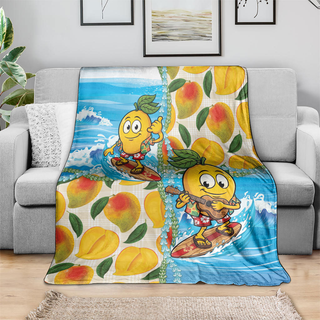 Aloha Hawaii Summer Blanket Hawaiian Lei Surfing Mango Palaka Motifs LT14 - Polynesian Pride