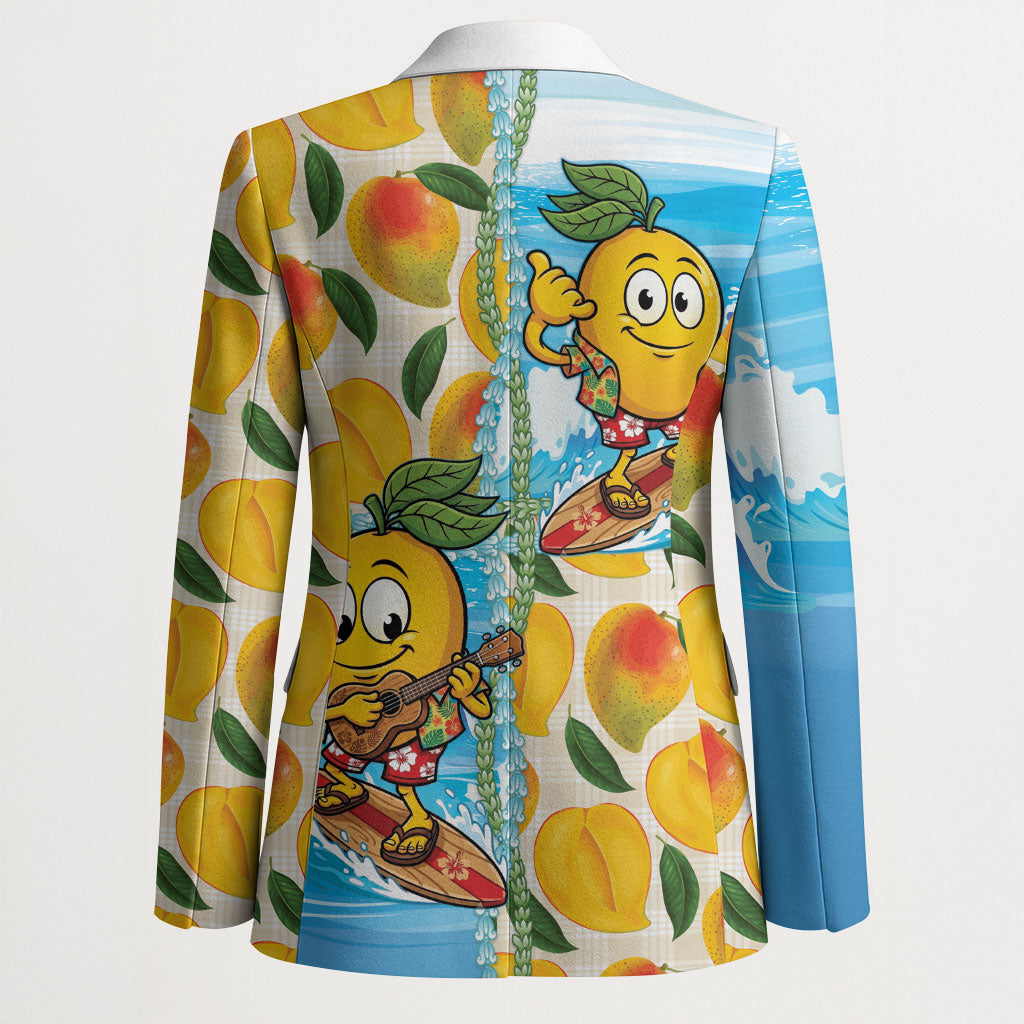 Aloha Hawaii Summer Blazer Hawaiian Lei Surfing Mango Palaka Motifs LT14 - Polynesian Pride