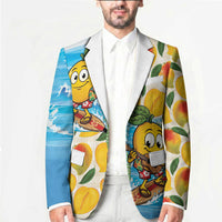 Aloha Hawaii Summer Blazer Hawaiian Lei Surfing Mango Palaka Motifs LT14 - Polynesian Pride