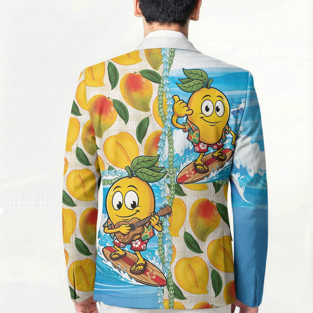 Aloha Hawaii Summer Blazer Hawaiian Lei Surfing Mango Palaka Motifs LT14 - Polynesian Pride