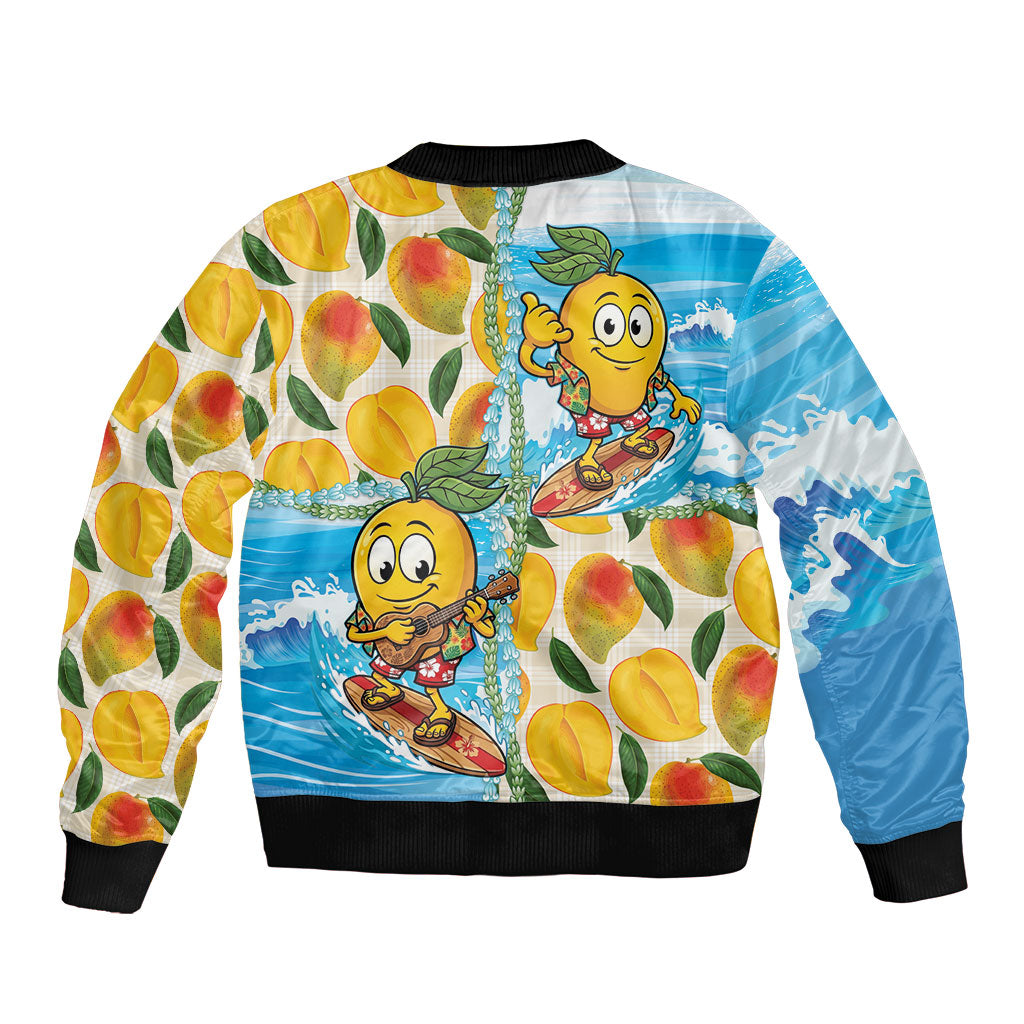Aloha Hawaii Summer Bomber Jacket Hawaiian Lei Surfing Mango Palaka Motifs LT14 - Polynesian Pride