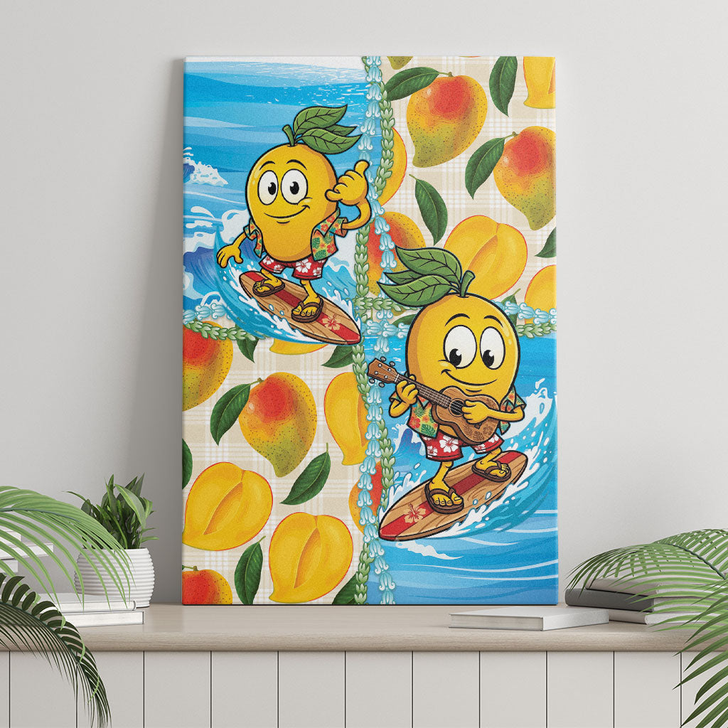 Aloha Hawaii Summer Canvas Wall Art Hawaiian Lei Surfing Mango Palaka Motifs LT14 - Polynesian Pride