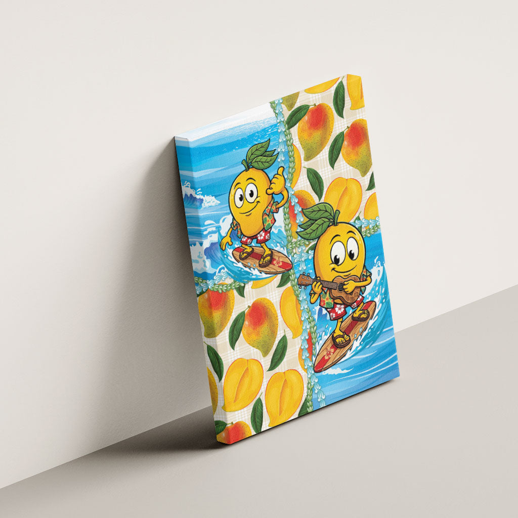 Aloha Hawaii Summer Canvas Wall Art Hawaiian Lei Surfing Mango Palaka Motifs LT14 - Polynesian Pride
