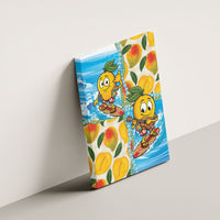 Aloha Hawaii Summer Canvas Wall Art Hawaiian Lei Surfing Mango Palaka Motifs LT14 - Polynesian Pride