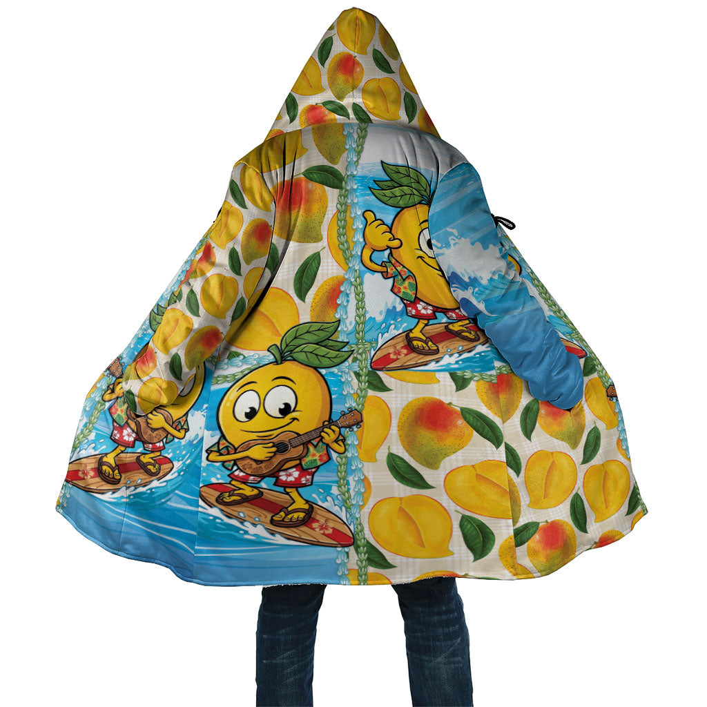 Aloha Hawaii Summer Cloak Hawaiian Lei Surfing Mango Palaka Motifs LT14 Unisex Blue - Polynesian Pride