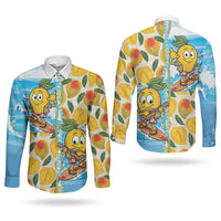 Aloha Hawaii Summer Couples Matching Mermaid Dress and Long Sleeve Button Shirt Hawaiian Lei Surfing Mango Palaka Motifs LT14 - Polynesian Pride