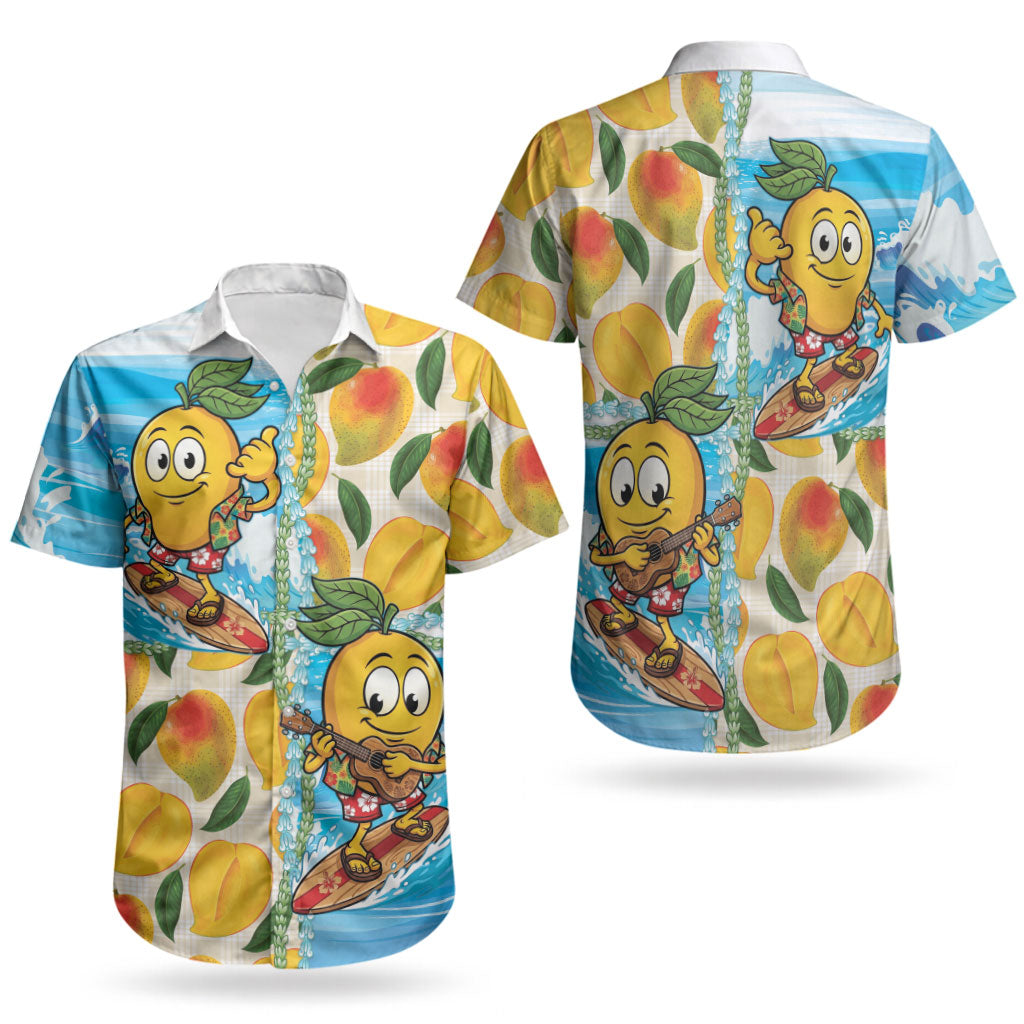 Aloha Hawaii Summer Couples Matching Off Shoulder Maxi Dress and Hawaiian Shirt Hawaiian Lei Surfing Mango Palaka Motifs LT14 - Polynesian Pride