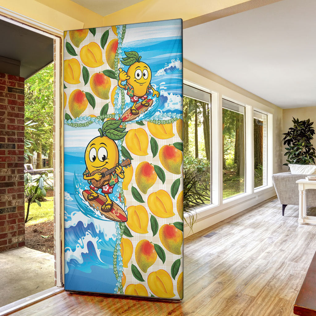 Aloha Hawaii Summer Door Cover Hawaiian Lei Surfing Mango Palaka Motifs LT14 - Polynesian Pride