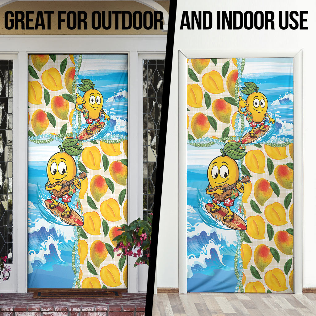 Aloha Hawaii Summer Door Cover Hawaiian Lei Surfing Mango Palaka Motifs LT14 - Polynesian Pride