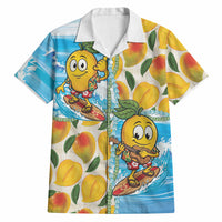 Aloha Hawaii Summer Hawaiian Shirt Hawaiian Lei Surfing Mango Palaka Motifs LT14 Blue - Polynesian Pride