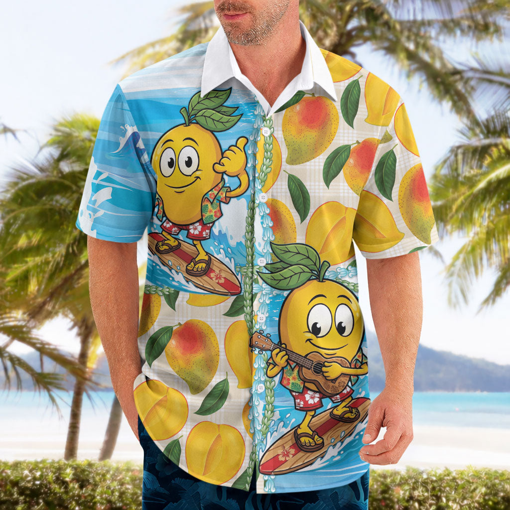 Aloha Hawaii Summer Hawaiian Shirt Hawaiian Lei Surfing Mango Palaka Motifs LT14 - Polynesian Pride