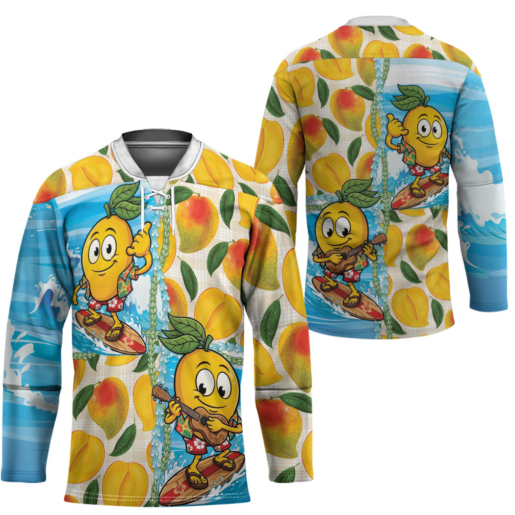 Aloha Hawaii Summer Hockey Jersey Hawaiian Lei Surfing Mango Palaka Motifs LT14 - Polynesian Pride