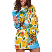 Aloha Hawaii Summer Hoodie Dress Hawaiian Lei Surfing Mango Palaka Motifs LT14 Blue - Polynesian Pride