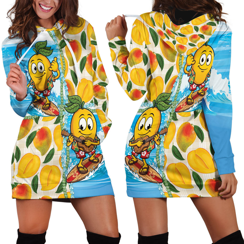 Aloha Hawaii Summer Hoodie Dress Hawaiian Lei Surfing Mango Palaka Motifs LT14 - Polynesian Pride