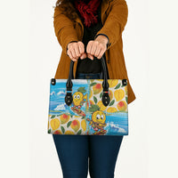 Aloha Hawaii Summer Leather Bag Hawaiian Lei Surfing Mango Palaka Motifs LT14 - Polynesian Pride