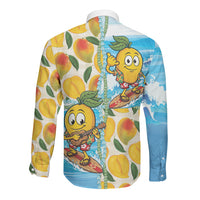 Aloha Hawaii Summer Long Sleeve Button Shirt Hawaiian Lei Surfing Mango Palaka Motifs LT14 - Polynesian Pride
