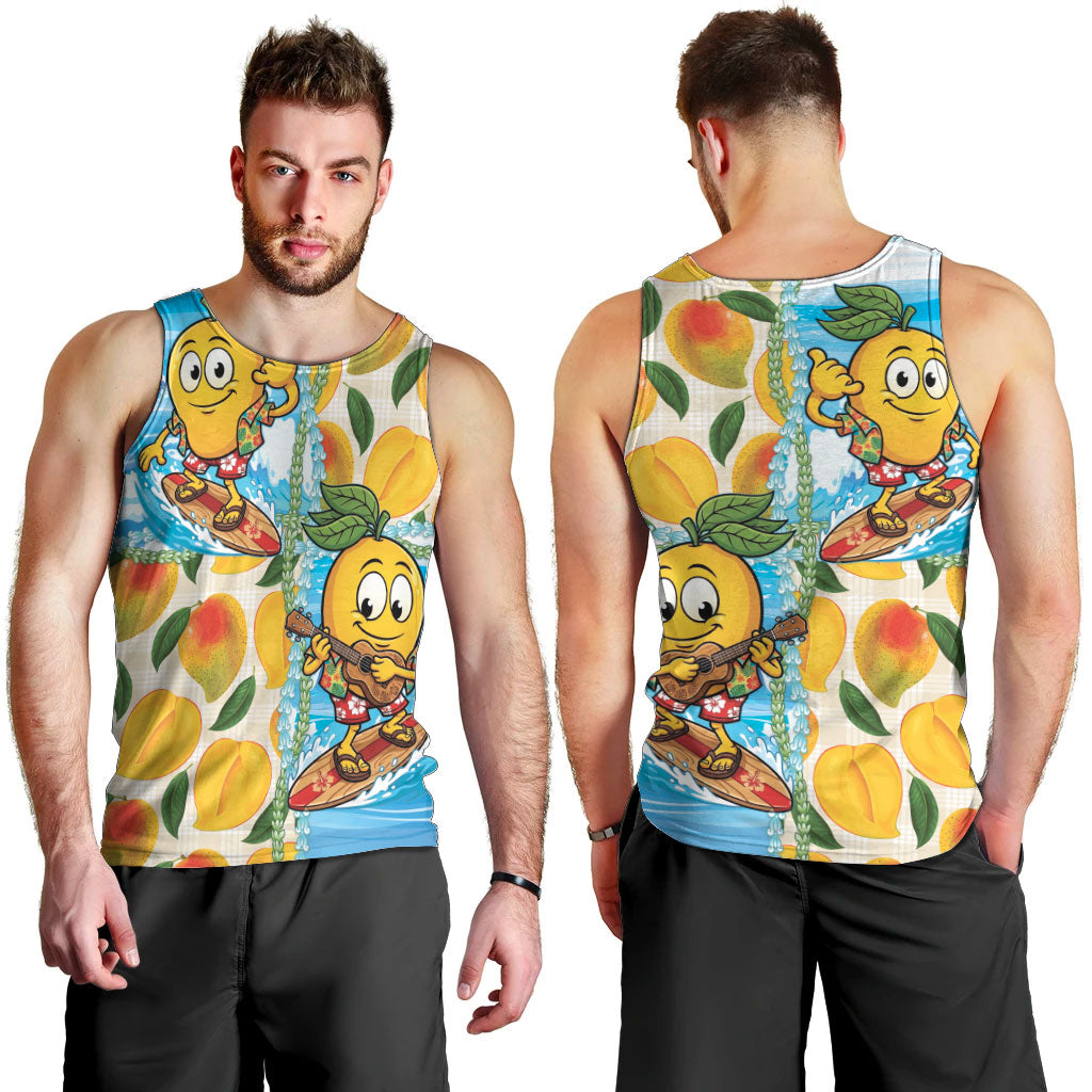 Aloha Hawaii Summer Men Tank Top Hawaiian Lei Surfing Mango Palaka Motifs LT14 - Polynesian Pride
