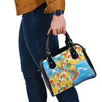Aloha Hawaii Summer Shoulder Handbag Hawaiian Lei Surfing Mango Palaka Motifs LT14 - Polynesian Pride