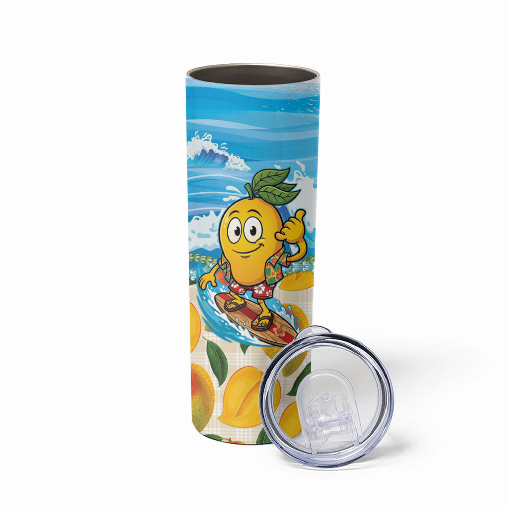 Aloha Hawaii Summer Skinny Tumbler Hawaiian Lei Surfing Mango Palaka Motifs LT14 - Polynesian Pride