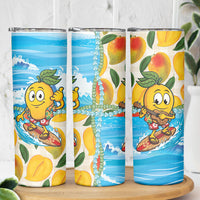 Aloha Hawaii Summer Skinny Tumbler Hawaiian Lei Surfing Mango Palaka Motifs LT14 - Polynesian Pride