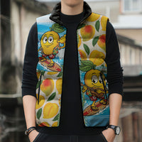 Aloha Hawaii Summer Sleeveless Puffer Jacket Hawaiian Lei Surfing Mango Palaka Motifs LT14 - Polynesian Pride