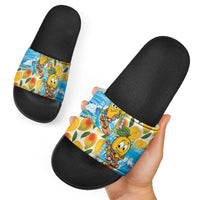 Aloha Hawaii Summer Slide Sandals Hawaiian Lei Surfing Mango Palaka Motifs LT14 - Polynesian Pride
