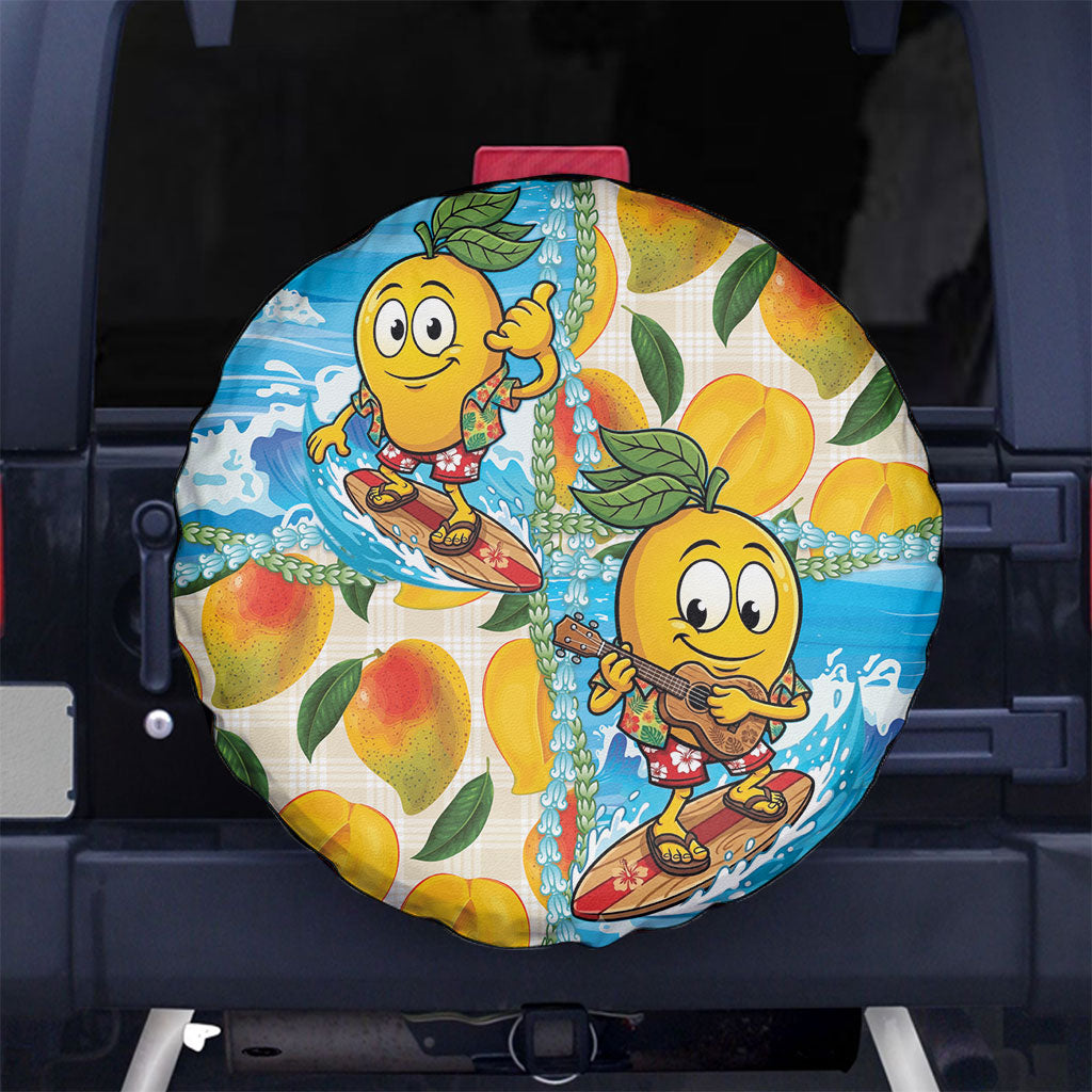 Aloha Hawaii Summer Spare Tire Cover Hawaiian Lei Surfing Mango Palaka Motifs LT14 No hole Blue - Polynesian Pride