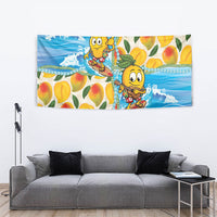 Aloha Hawaii Summer Tapestry Hawaiian Lei Surfing Mango Palaka Motifs LT14 - Polynesian Pride