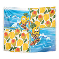 Aloha Hawaii Summer Tapestry Hawaiian Lei Surfing Mango Palaka Motifs LT14 - Polynesian Pride