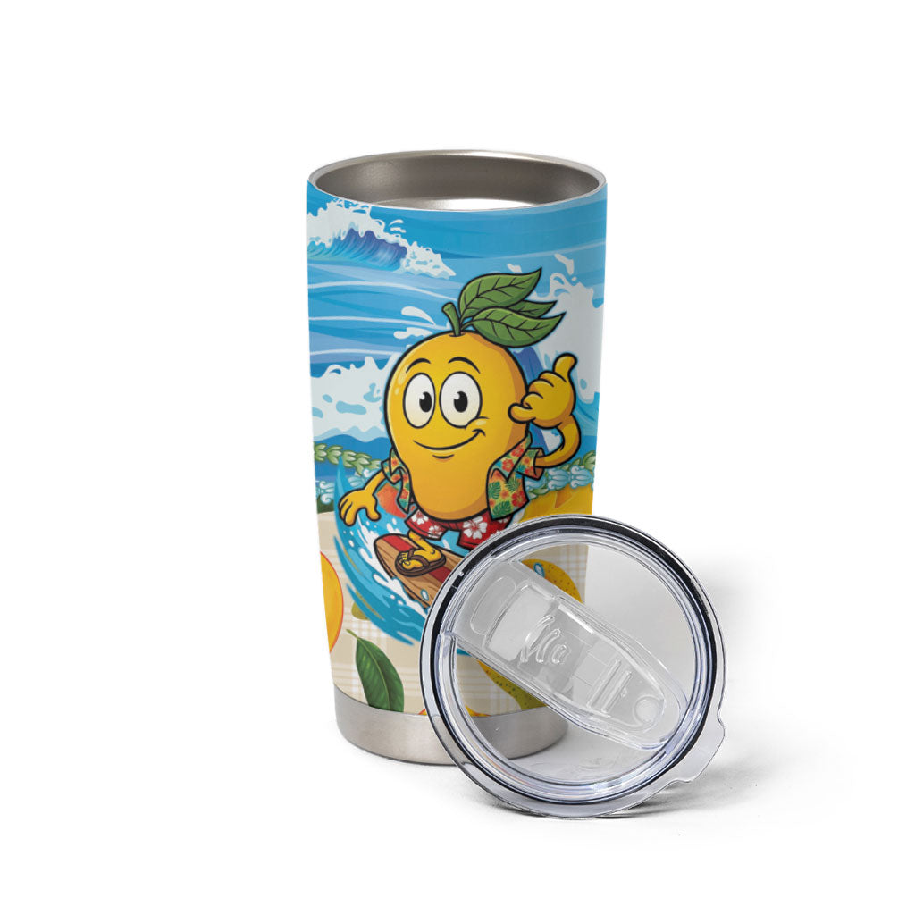 Aloha Hawaii Summer Tumbler Cup Hawaiian Lei Surfing Mango Palaka Motifs LT14 - Polynesian Pride