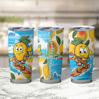 Aloha Hawaii Summer Tumbler Cup Hawaiian Lei Surfing Mango Palaka Motifs LT14 - Polynesian Pride