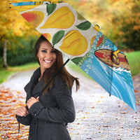 Aloha Hawaii Summer Umbrella Hawaiian Lei Surfing Mango Palaka Motifs LT14 - Polynesian Pride