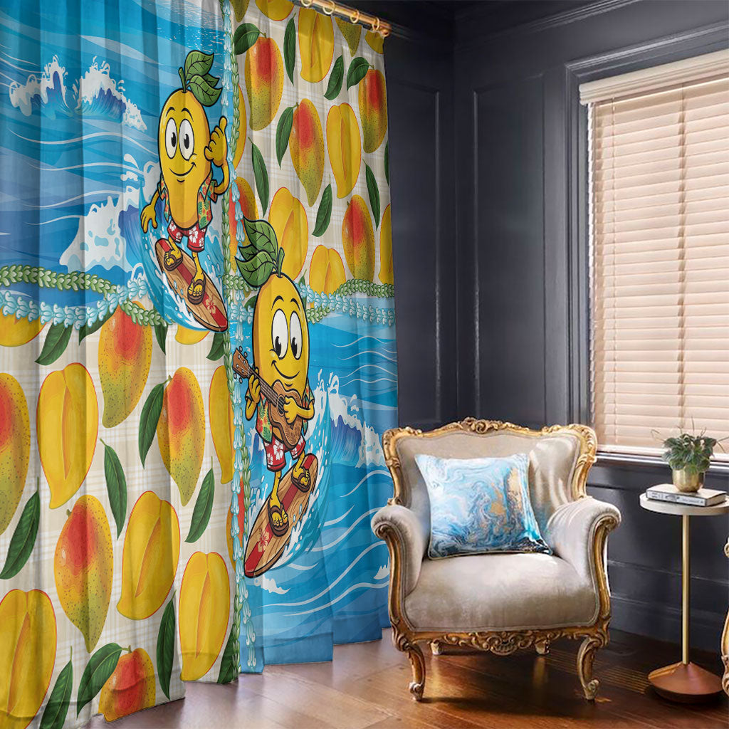 Aloha Hawaii Summer Window Curtain Hawaiian Lei Surfing Mango Palaka Motifs LT14 - Polynesian Pride