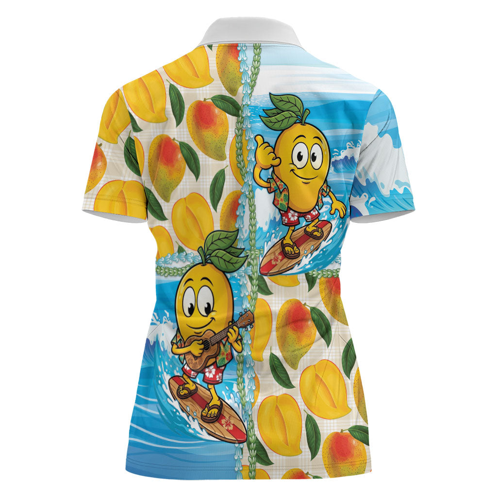 Aloha Hawaii Summer Women Polo Shirt Hawaiian Lei Surfing Mango Palaka Motifs LT14 - Polynesian Pride