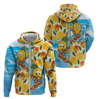 Aloha Hawaii Summer Zip Hoodie Hawaiian Lei Surfing Mango Palaka Motifs LT14 - Polynesian Pride