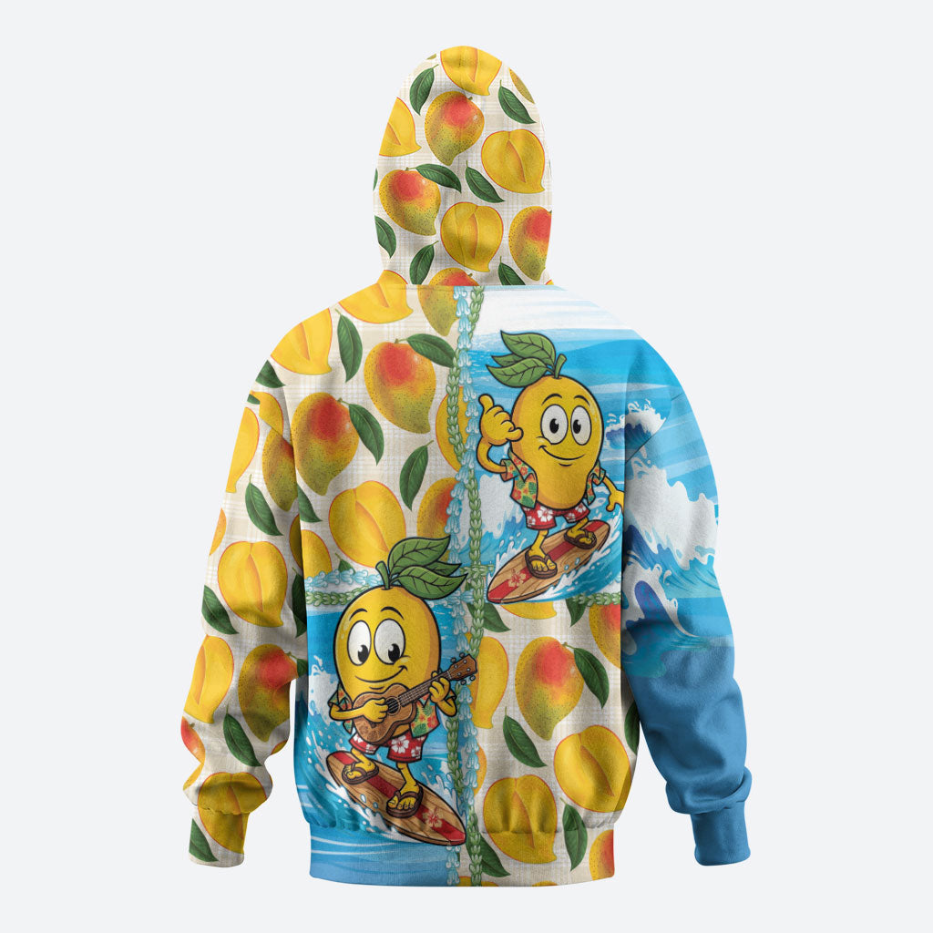 Aloha Hawaii Summer Zip Hoodie Hawaiian Lei Surfing Mango Palaka Motifs LT14 - Polynesian Pride