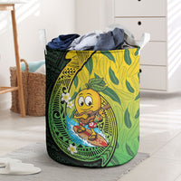 Hawaii Surfing Mango Laundry Basket Manako Polynesian Fish Hook LT14 Green - Polynesian Pride