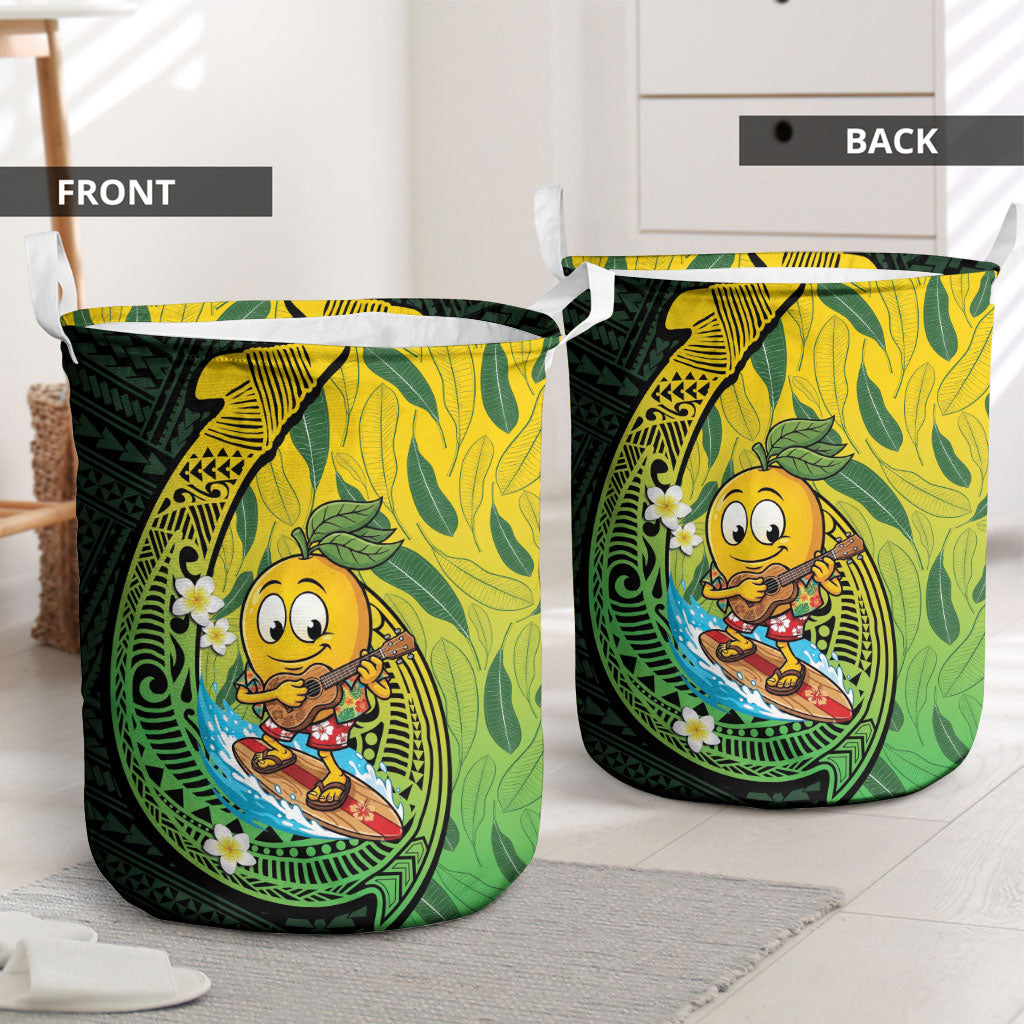Hawaii Surfing Mango Laundry Basket Manako Polynesian Fish Hook LT14 - Polynesian Pride