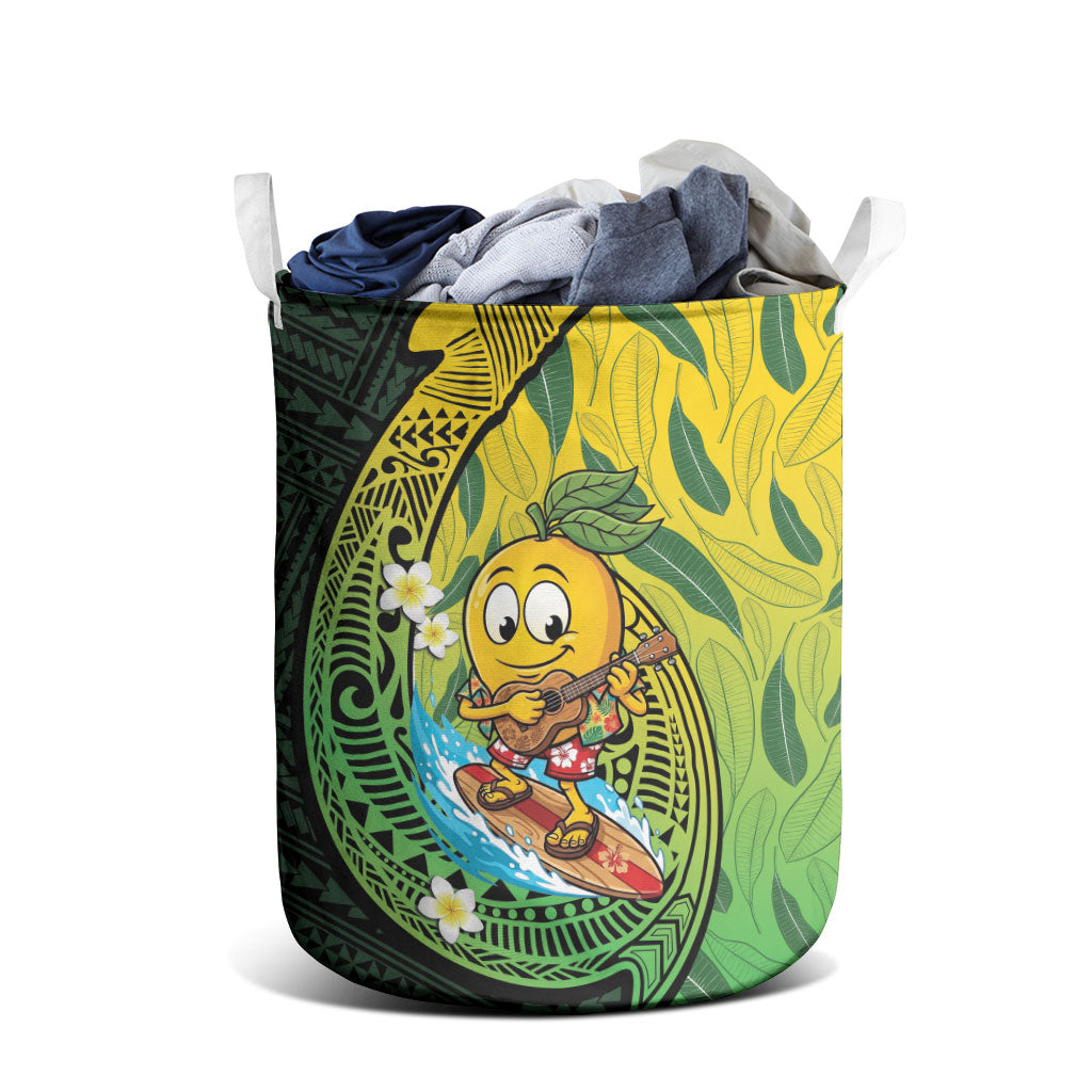 Hawaii Surfing Mango Laundry Basket Manako Polynesian Fish Hook LT14 - Polynesian Pride