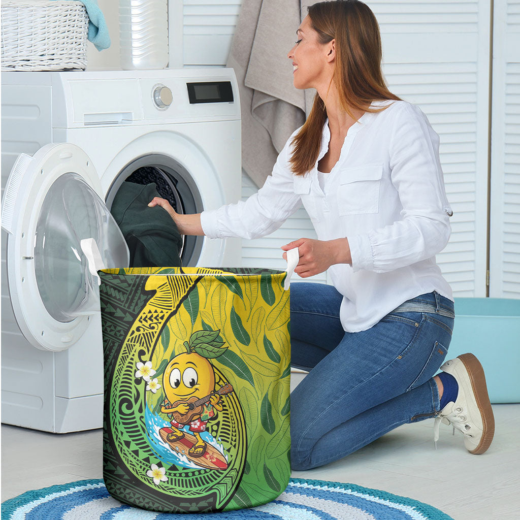 Hawaii Surfing Mango Laundry Basket Manako Polynesian Fish Hook LT14 - Polynesian Pride
