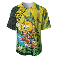 Hawaii Surfing Mango Baseball Jersey Manako Polynesian Fish Hook LT14 Green - Polynesian Pride