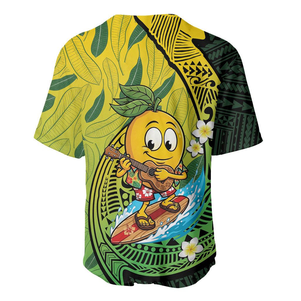 Hawaii Surfing Mango Baseball Jersey Manako Polynesian Fish Hook LT14 - Polynesian Pride