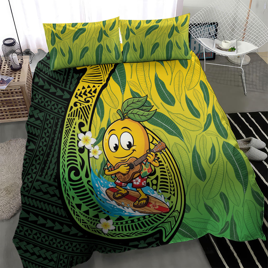 Hawaii Surfing Mango Bedding Set Manako Polynesian Fish Hook LT14 - Polynesian Pride