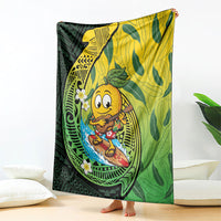 Hawaii Surfing Mango Blanket Manako Polynesian Fish Hook LT14 - Polynesian Pride