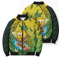 Hawaii Surfing Mango Bomber Puffer Jacket Manako Polynesian Fish Hook LT14 - Polynesian Pride